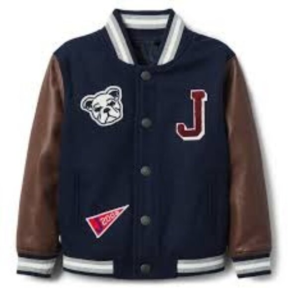 Janie and Jack Baby Boys Varsity Letterman Jacket, Size 12-18 Months - Picture 1 of 5